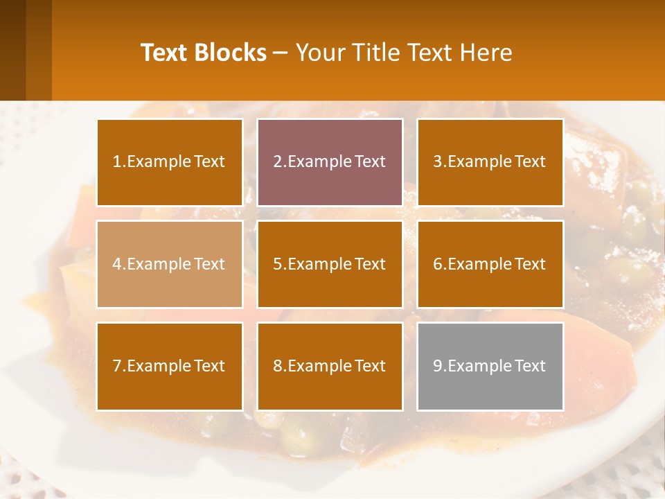 A White Plate Topped With Meat And Vegetables PowerPoint Template