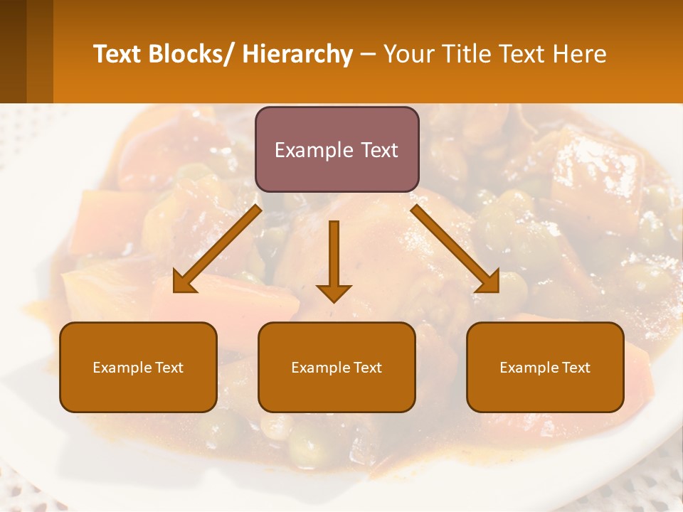 A White Plate Topped With Meat And Vegetables PowerPoint Template