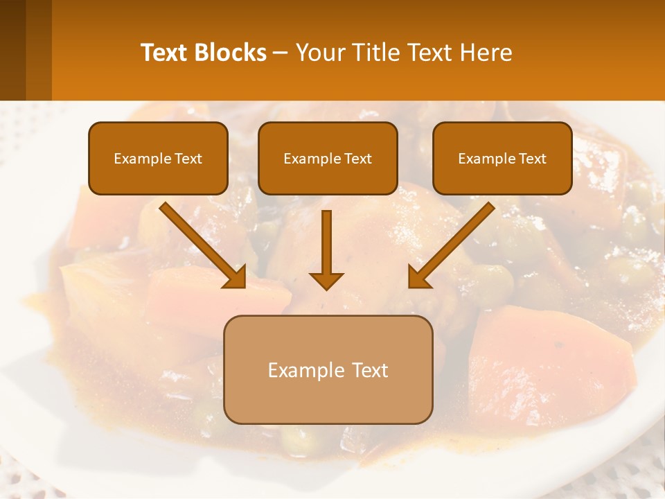 A White Plate Topped With Meat And Vegetables PowerPoint Template