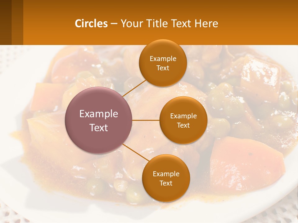 A White Plate Topped With Meat And Vegetables PowerPoint Template