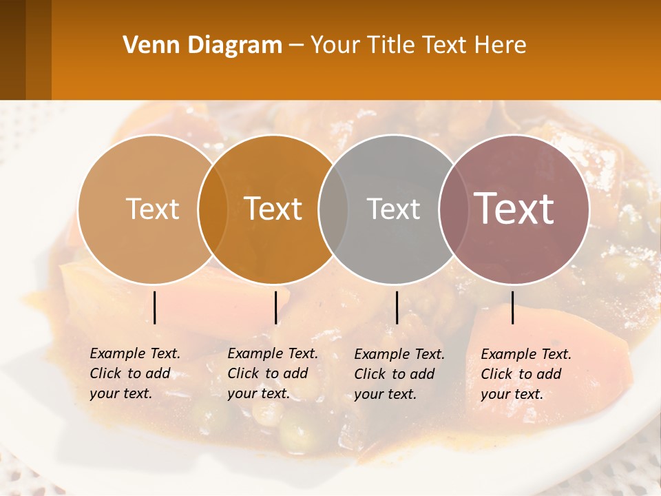 A White Plate Topped With Meat And Vegetables PowerPoint Template