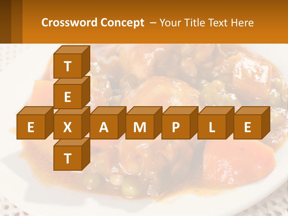 A White Plate Topped With Meat And Vegetables PowerPoint Template