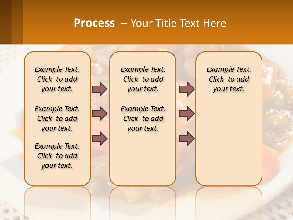 A White Plate Topped With Meat And Vegetables PowerPoint Template