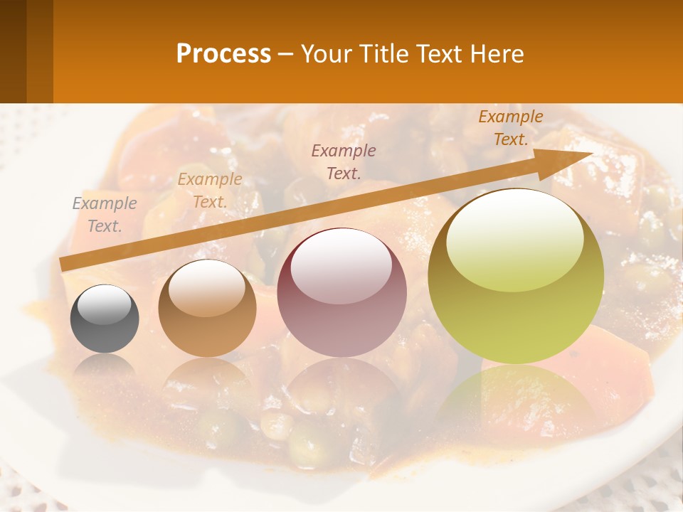 A White Plate Topped With Meat And Vegetables PowerPoint Template