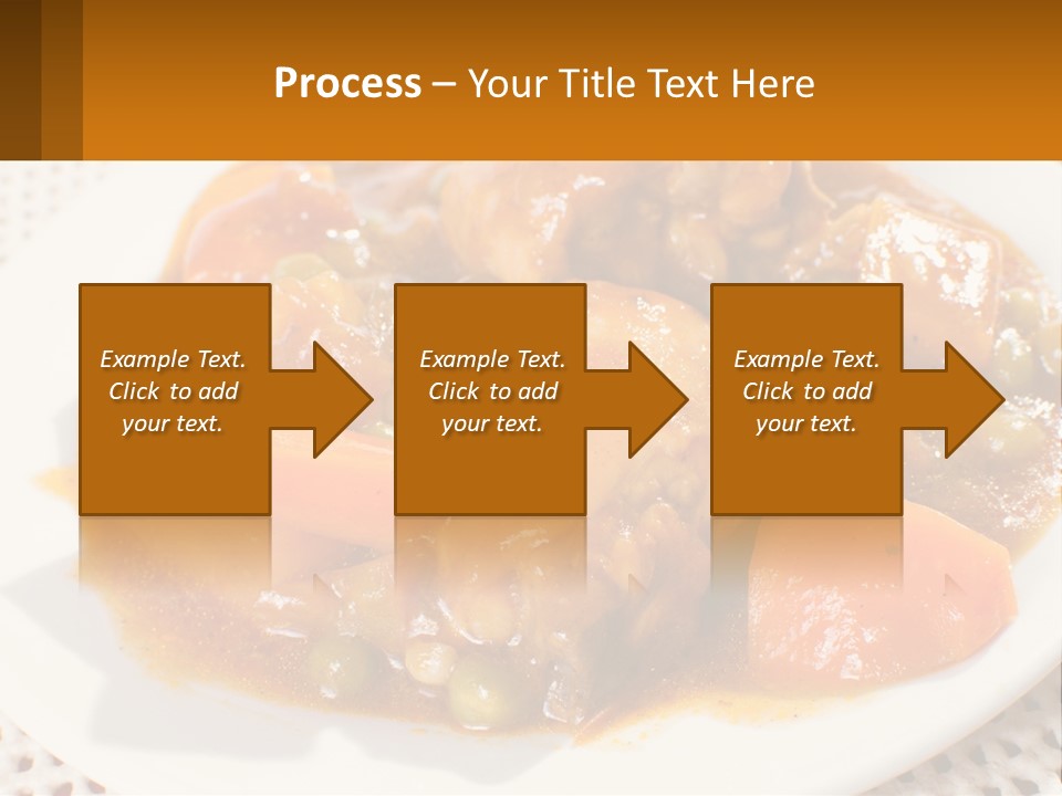 A White Plate Topped With Meat And Vegetables PowerPoint Template