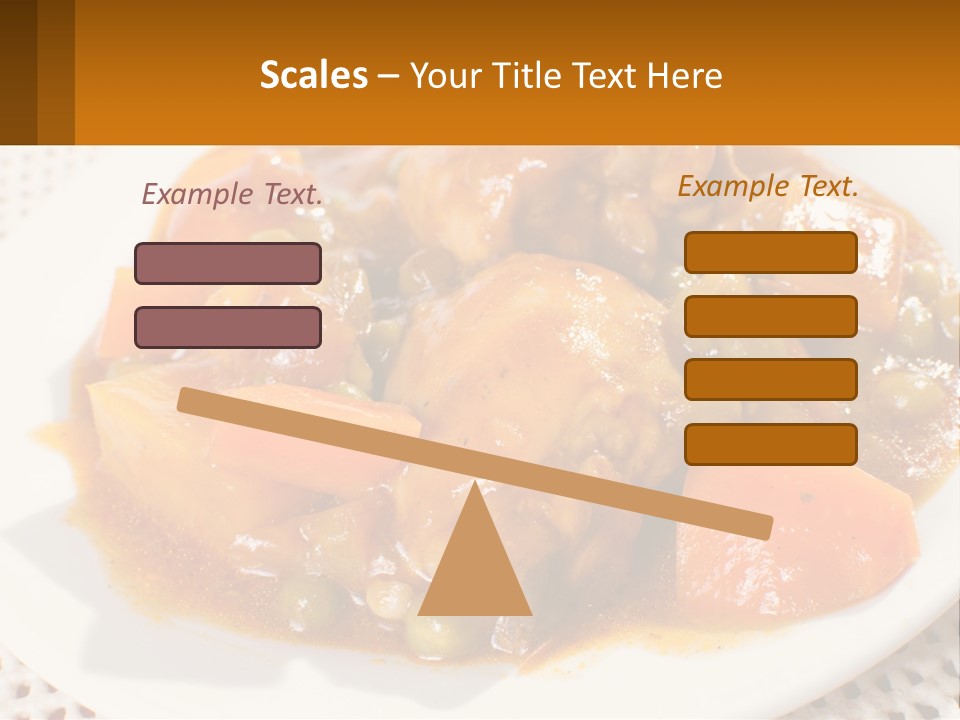 A White Plate Topped With Meat And Vegetables PowerPoint Template