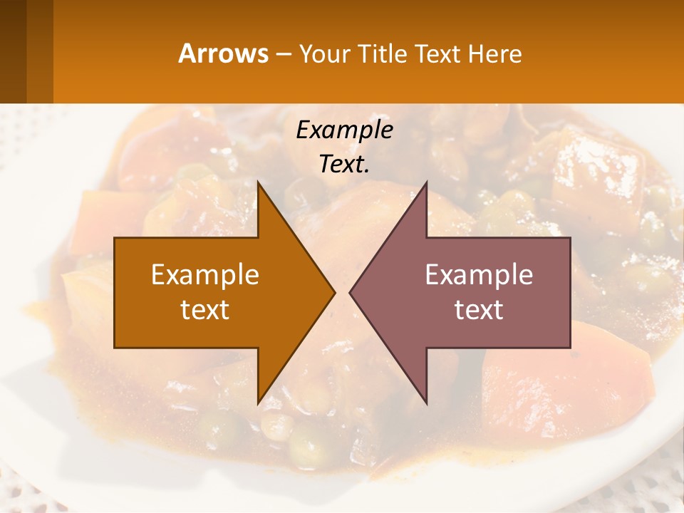 A White Plate Topped With Meat And Vegetables PowerPoint Template