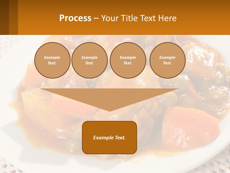 A White Plate Topped With Meat And Vegetables PowerPoint Template