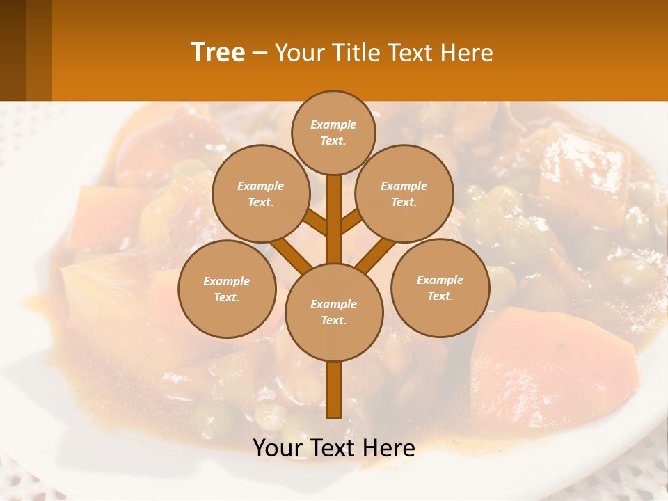A White Plate Topped With Meat And Vegetables PowerPoint Template