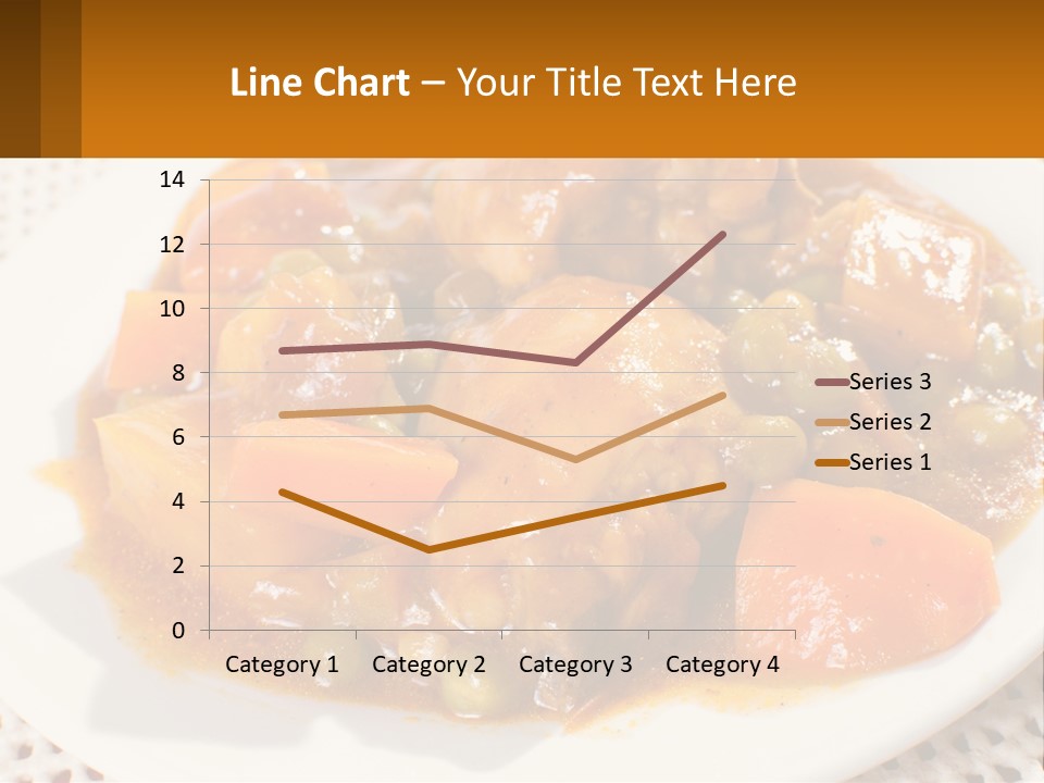 A White Plate Topped With Meat And Vegetables PowerPoint Template