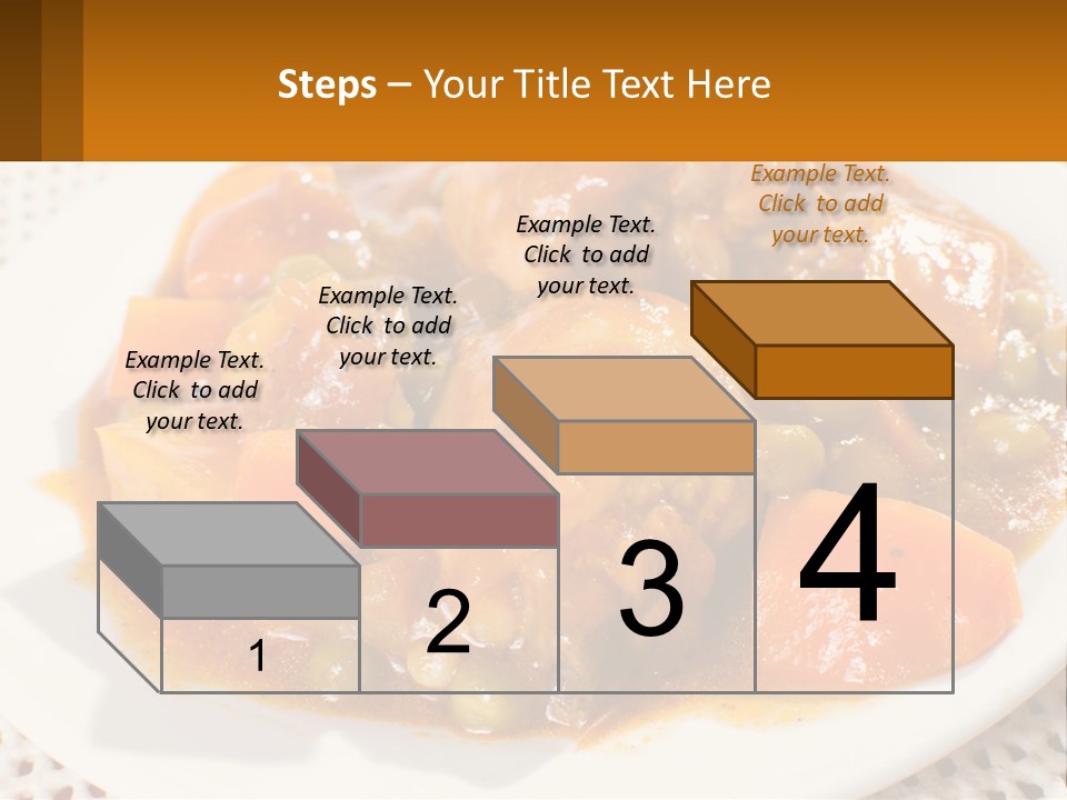 A White Plate Topped With Meat And Vegetables PowerPoint Template
