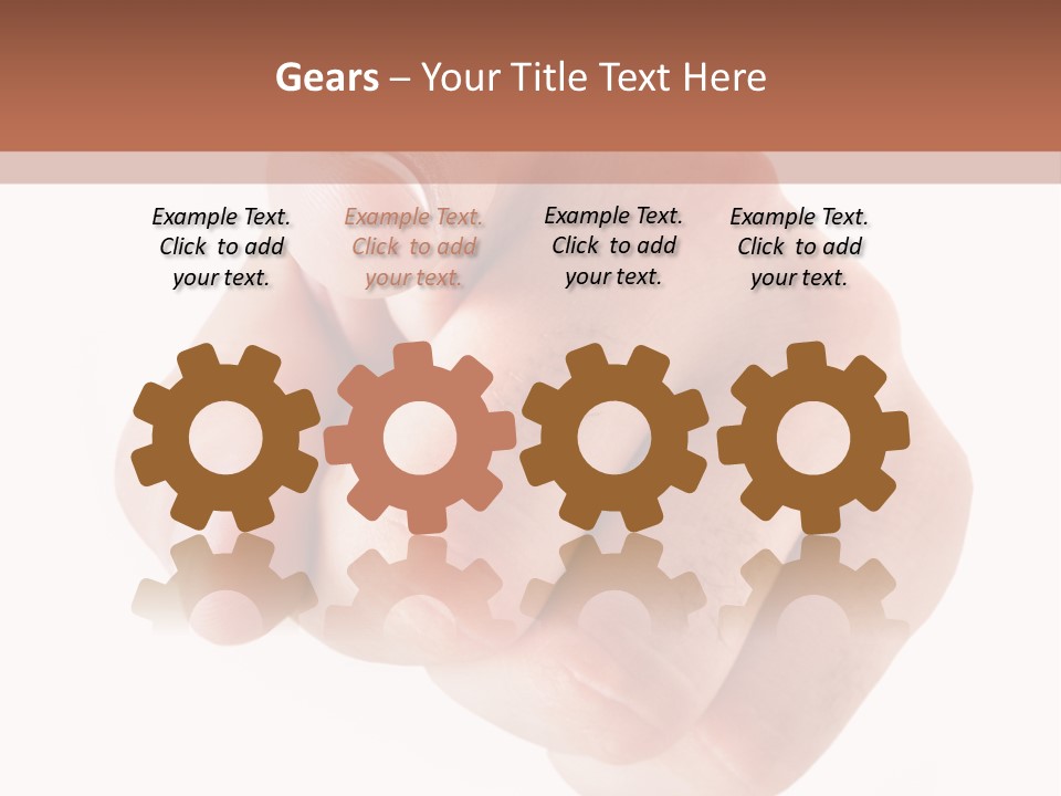 A Fist Is Shown In The Middle Of A Powerpoint Presentation PowerPoint Template