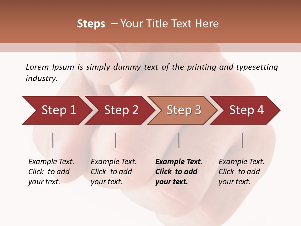 A Fist Is Shown In The Middle Of A Powerpoint Presentation PowerPoint Template