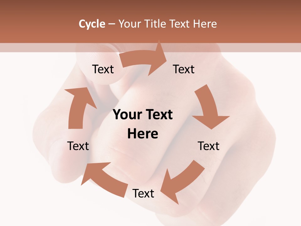 A Fist Is Shown In The Middle Of A Powerpoint Presentation PowerPoint Template