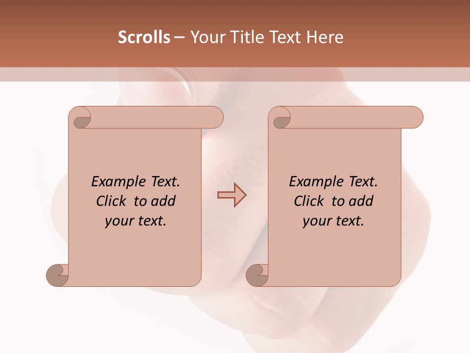 A Fist Is Shown In The Middle Of A Powerpoint Presentation PowerPoint Template
