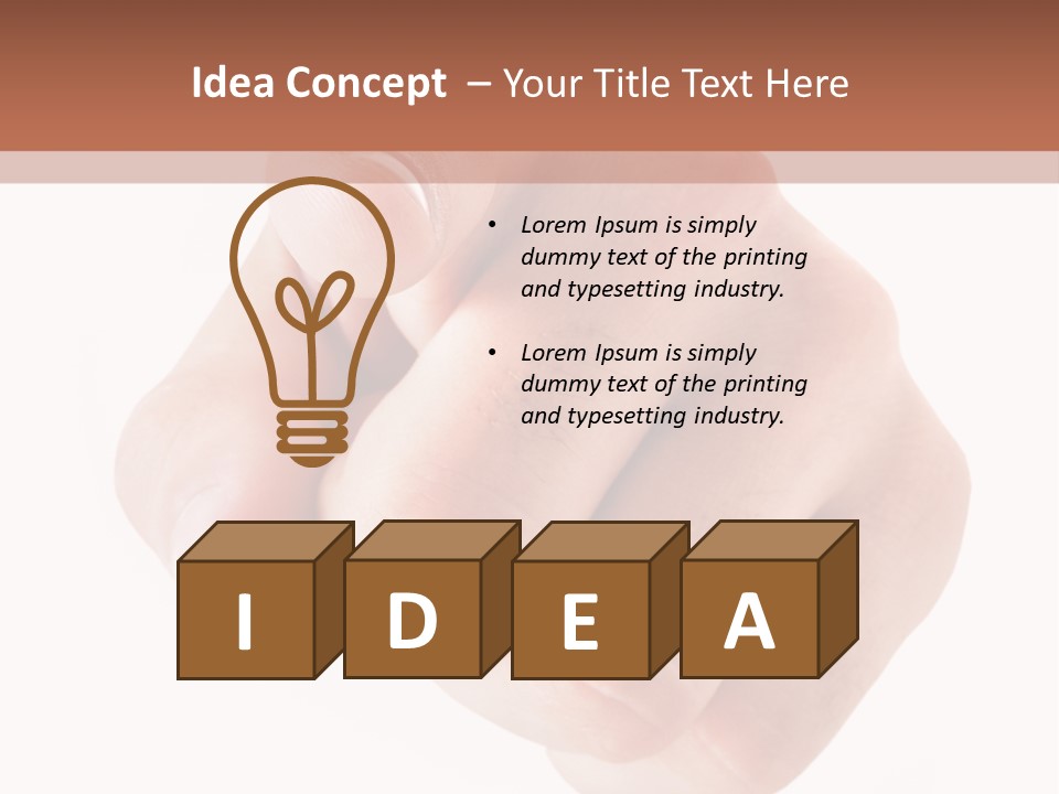 A Fist Is Shown In The Middle Of A Powerpoint Presentation PowerPoint Template