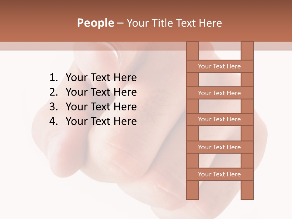 A Fist Is Shown In The Middle Of A Powerpoint Presentation PowerPoint Template