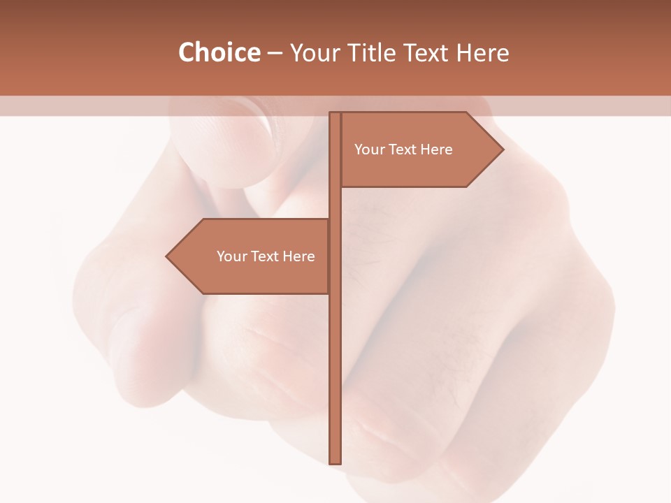 A Fist Is Shown In The Middle Of A Powerpoint Presentation PowerPoint Template