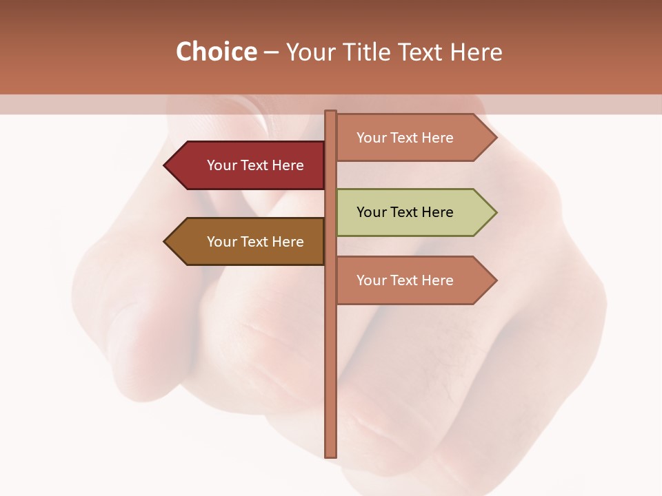 A Fist Is Shown In The Middle Of A Powerpoint Presentation PowerPoint Template