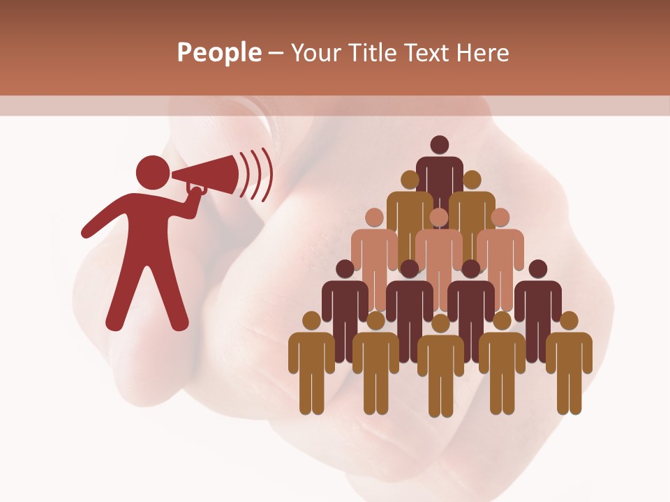 A Fist Is Shown In The Middle Of A Powerpoint Presentation PowerPoint Template
