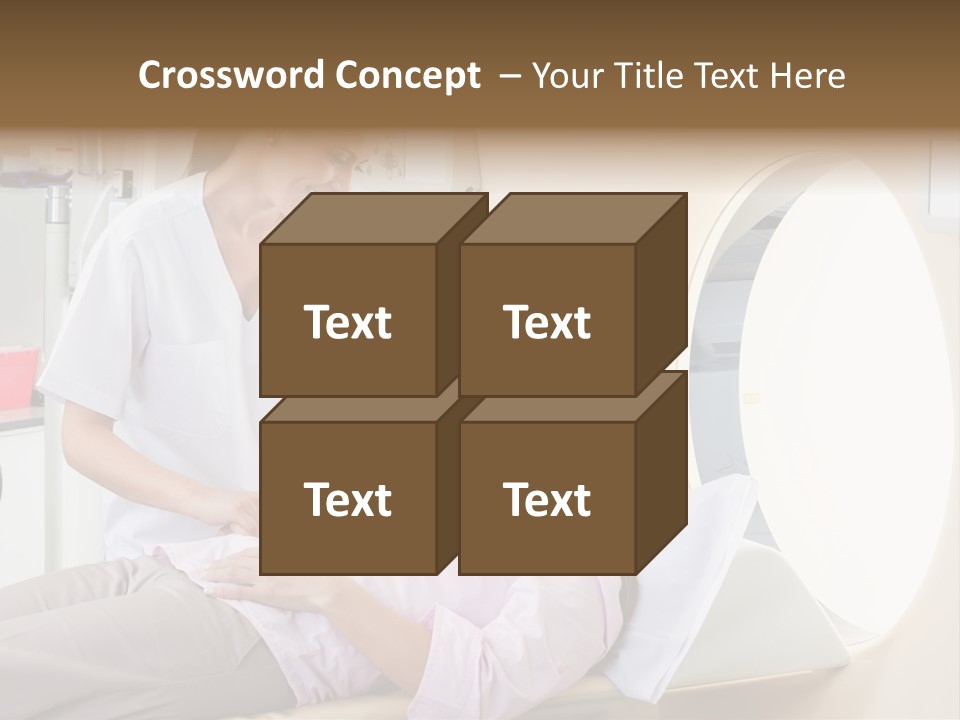 A Woman In A Hospital Bed Being Examined By A Doctor PowerPoint Template