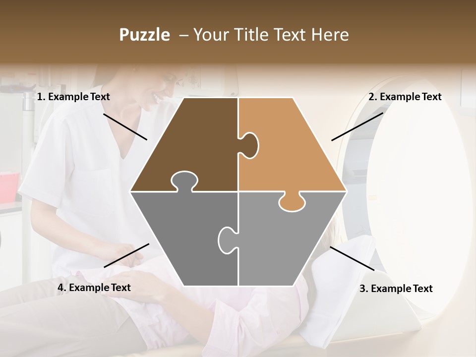 A Woman In A Hospital Bed Being Examined By A Doctor PowerPoint Template