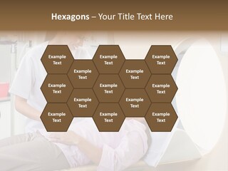 A Woman In A Hospital Bed Being Examined By A Doctor PowerPoint Template