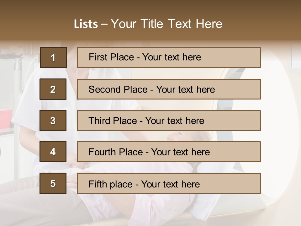 A Woman In A Hospital Bed Being Examined By A Doctor PowerPoint Template