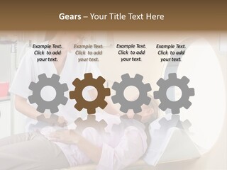 A Woman In A Hospital Bed Being Examined By A Doctor PowerPoint Template