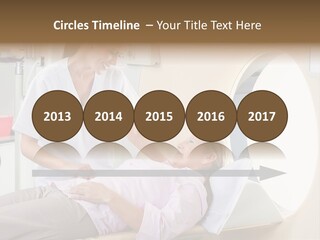 A Woman In A Hospital Bed Being Examined By A Doctor PowerPoint Template