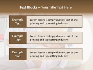 A Woman In A Hospital Bed Being Examined By A Doctor PowerPoint Template