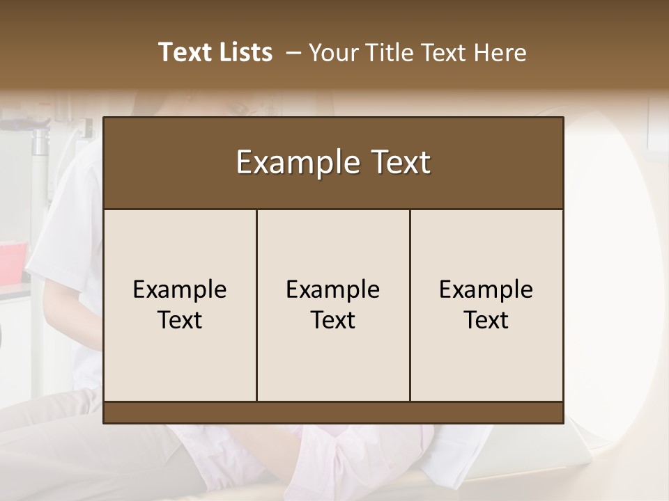 A Woman In A Hospital Bed Being Examined By A Doctor PowerPoint Template