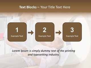 A Woman In A Hospital Bed Being Examined By A Doctor PowerPoint Template