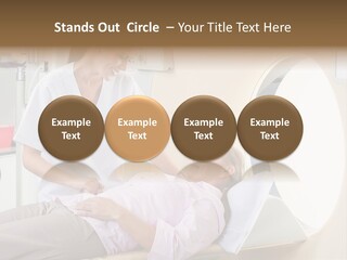 A Woman In A Hospital Bed Being Examined By A Doctor PowerPoint Template