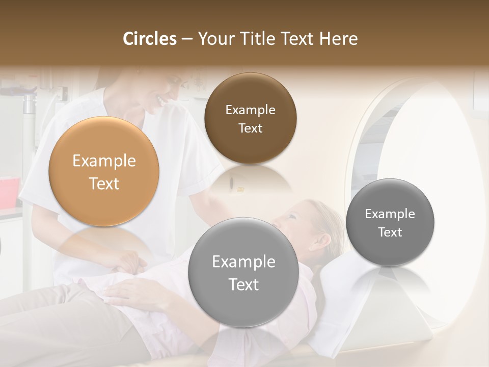 A Woman In A Hospital Bed Being Examined By A Doctor PowerPoint Template