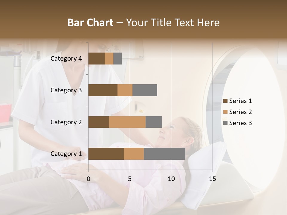 A Woman In A Hospital Bed Being Examined By A Doctor PowerPoint Template