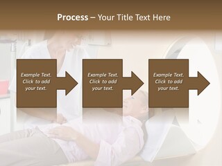 A Woman In A Hospital Bed Being Examined By A Doctor PowerPoint Template