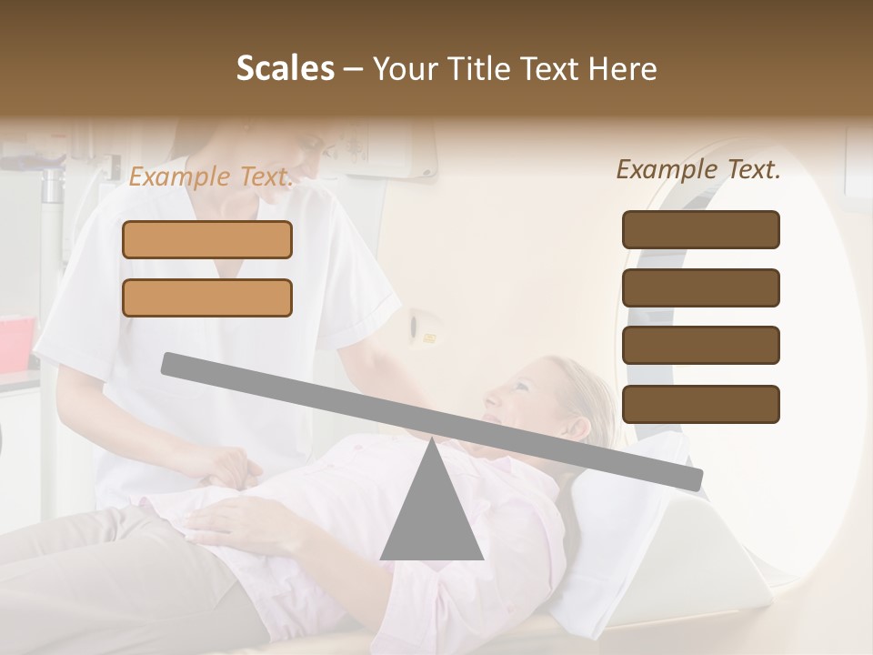 A Woman In A Hospital Bed Being Examined By A Doctor PowerPoint Template