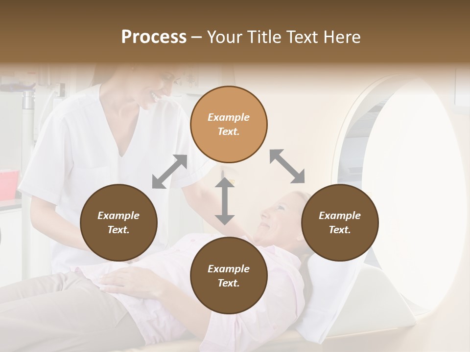 A Woman In A Hospital Bed Being Examined By A Doctor PowerPoint Template