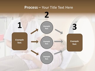 A Woman In A Hospital Bed Being Examined By A Doctor PowerPoint Template