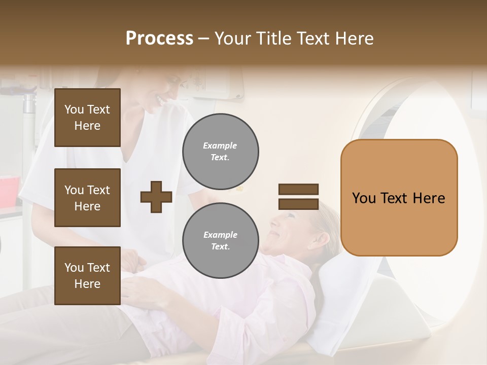 A Woman In A Hospital Bed Being Examined By A Doctor PowerPoint Template