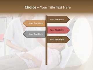 A Woman In A Hospital Bed Being Examined By A Doctor PowerPoint Template