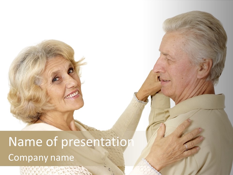 A Man Helping A Woman Put On Her Collar PowerPoint Template