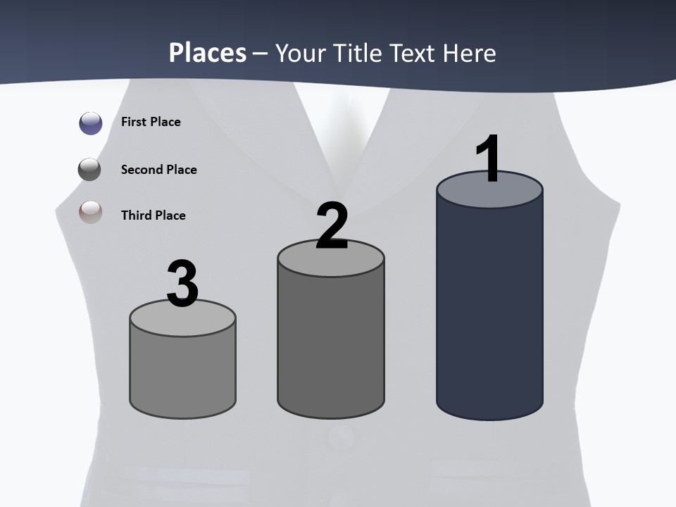 A Black Vest With Buttons On The Back Of It PowerPoint Template