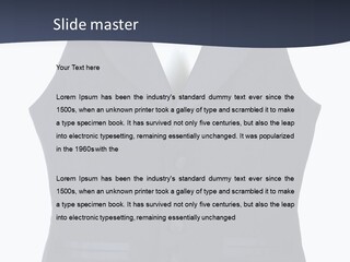 A Black Vest With Buttons On The Back Of It PowerPoint Template