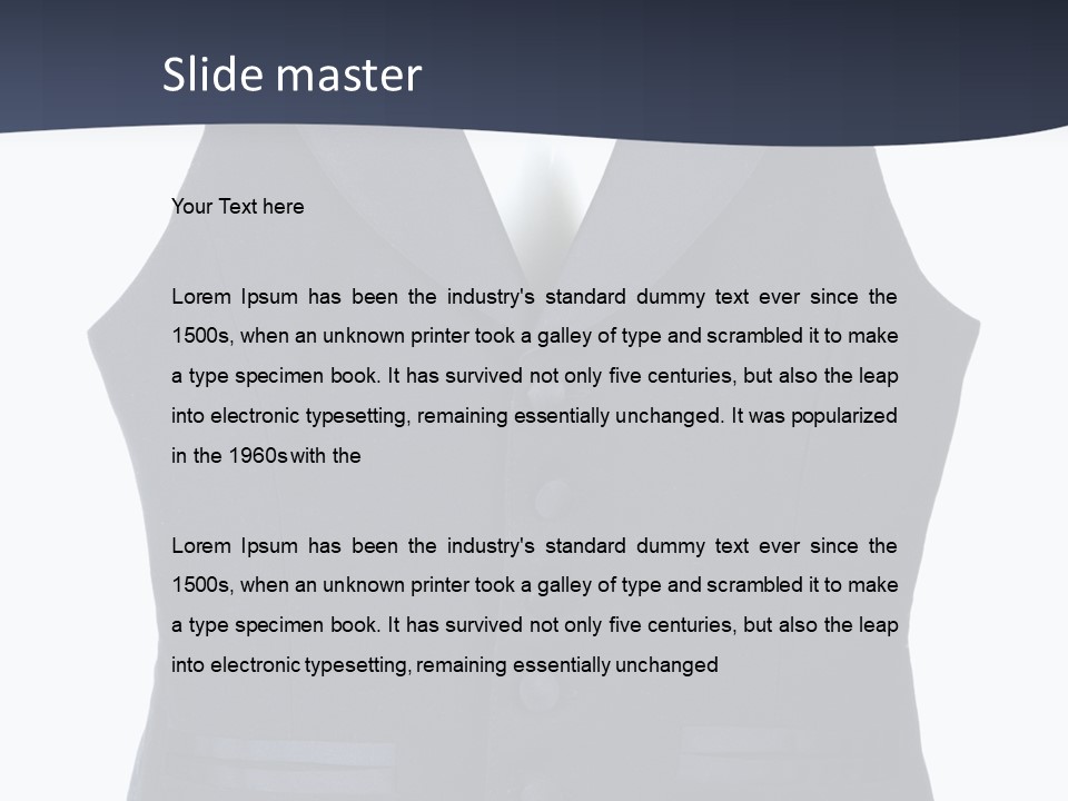 A Black Vest With Buttons On The Back Of It PowerPoint Template