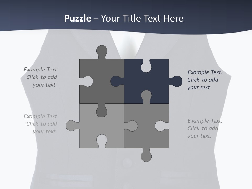 A Black Vest With Buttons On The Back Of It PowerPoint Template