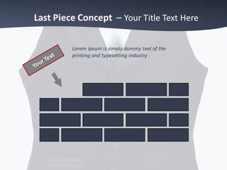 A Black Vest With Buttons On The Back Of It PowerPoint Template
