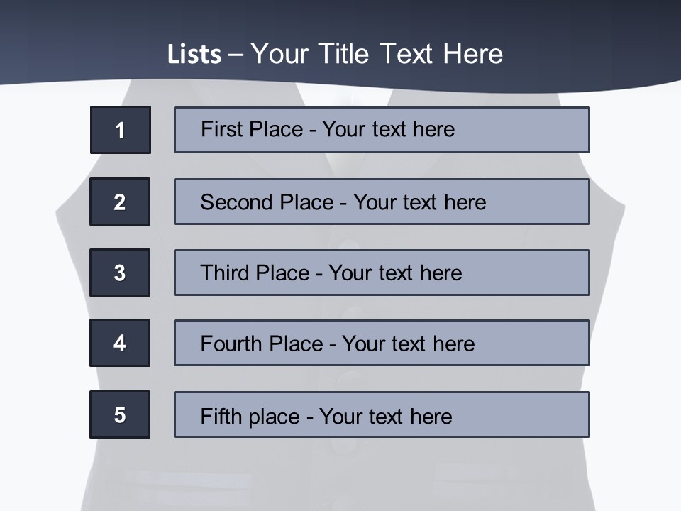 A Black Vest With Buttons On The Back Of It PowerPoint Template