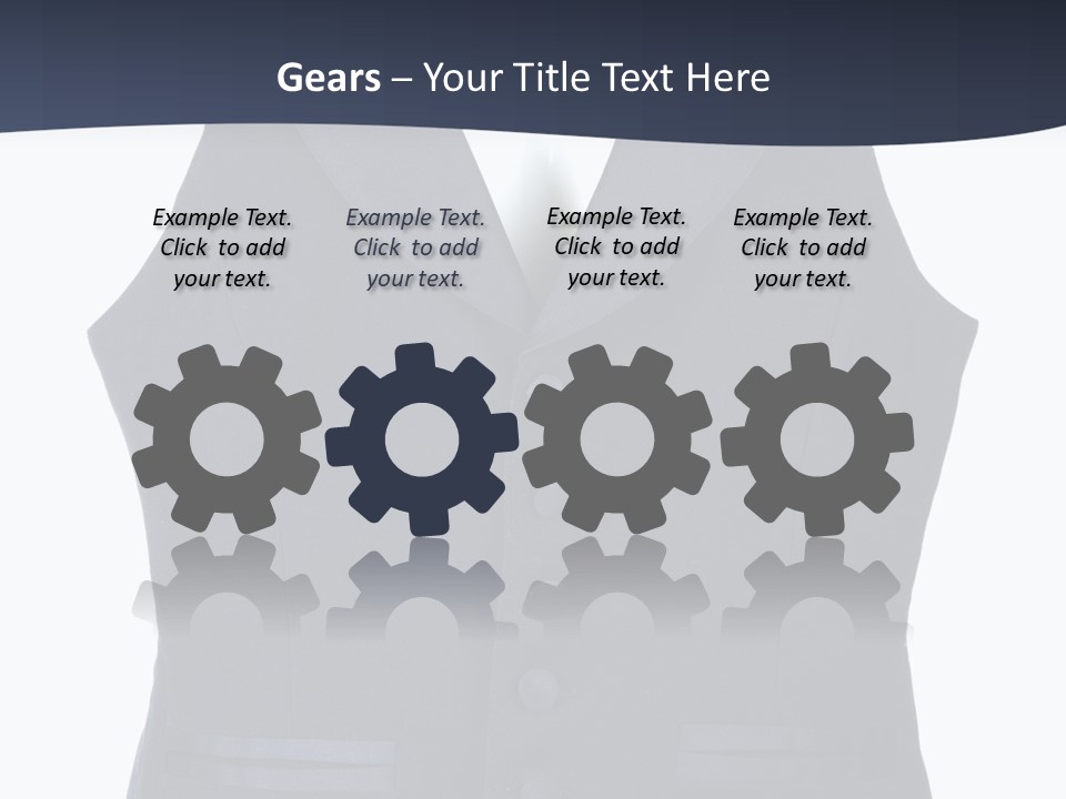 A Black Vest With Buttons On The Back Of It PowerPoint Template